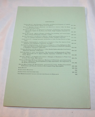 Herpetological September 1993 Volume 49 Number 3 by the Herptologists League Inc - Bild 2 von 3