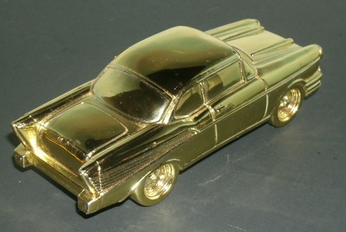 1/43 Maßstab 1957 Chevy Bel Air Coupé 4,5 Zoll Basis Kunststoff Miniatur Autodekoration - Bild 2 von 6