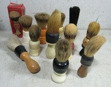 11 Lot Vintage/Antique Badger Shaving Brushes Rubberset Ever-Ready Buffalo...