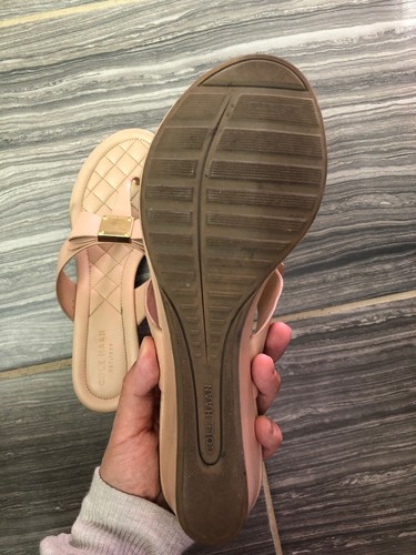 Cole haan Tali Wedge Bow Thong Sandal Size 6B - Picture 8 of 11
