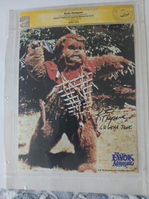 CGC SIGNATURE SERIES PRINT: EWOK ADVENTURES SIGNED & CHUKHA TROK BY KEV THOMPSON