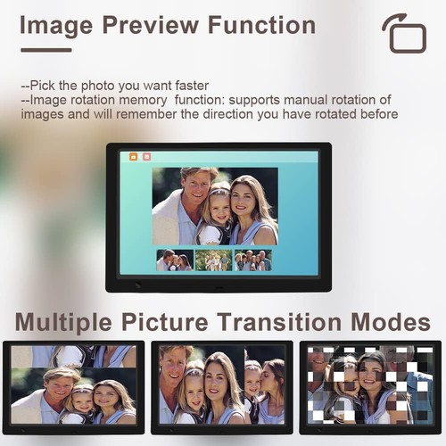 10.1" Digital Picture Frame 32GB USB Flash Drive KECAG 1920x1080 HD IPS Screen - Picture 3 of 3
