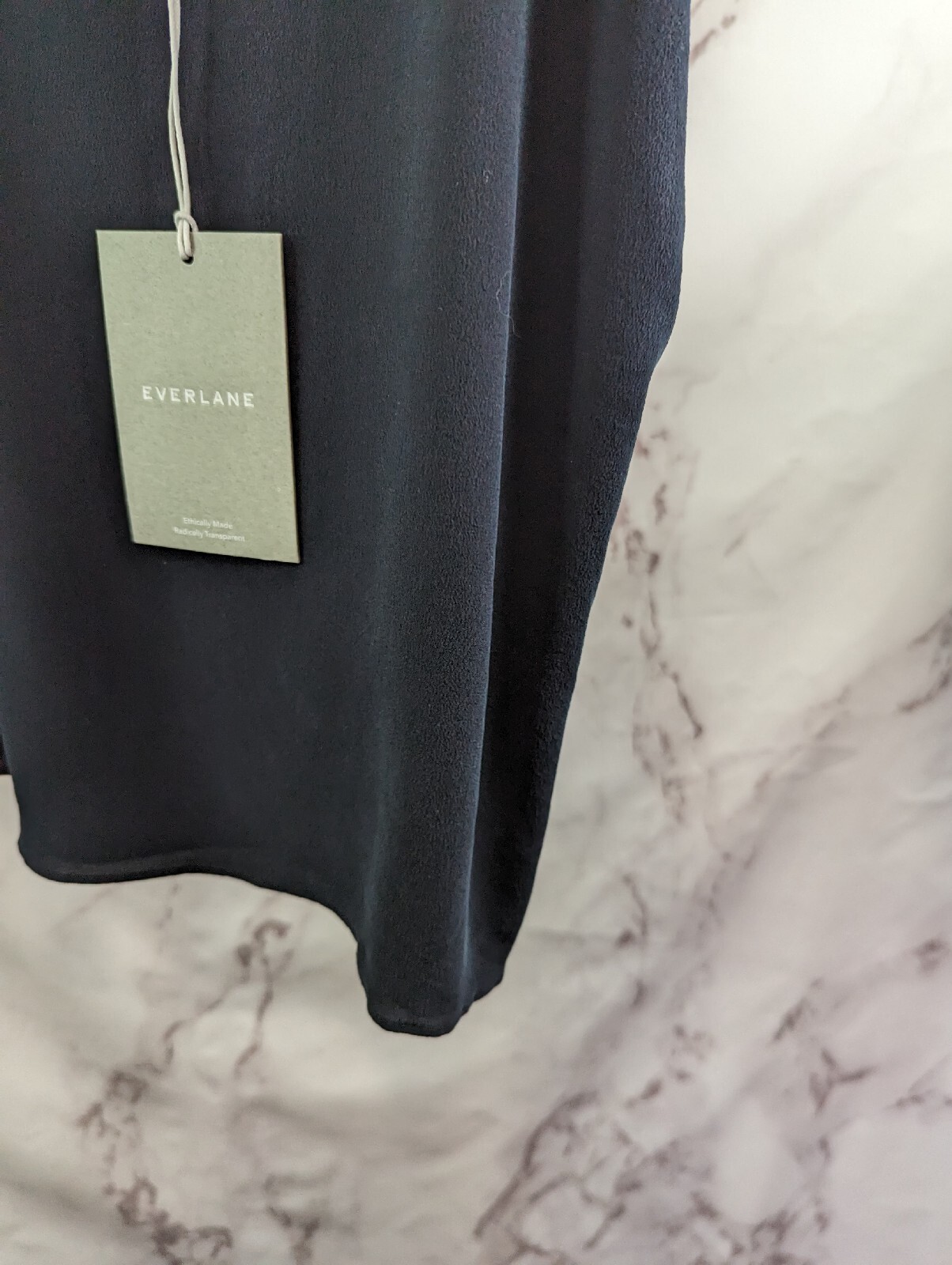 Everlane Tank Top Women Large 12 Silk Black Crop Blouse The Clean