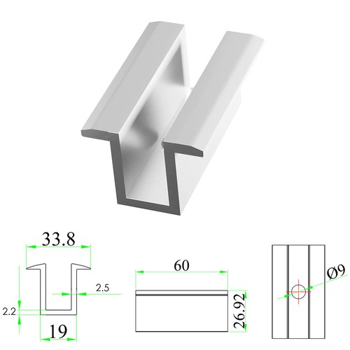 Solarmodul Endklemme Mittelklemmen Solarpanel Halterung Befestigung Z Halter - Bild 14 von 14