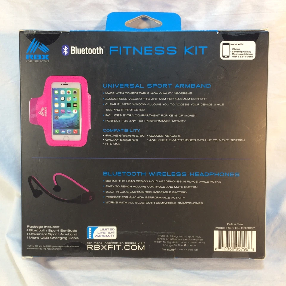 RBX Bluetooth Fitness Kit For Samsung Galaxy S4/S5/S6, iPhone 5/5s/5c/6/6s - Image 2 of 4