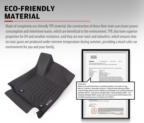 KIWI MASTER 3D Car Floor Mats TPE Liner For Toyota Hilux N80 Auto 2016-Current - Picture 3 of 10