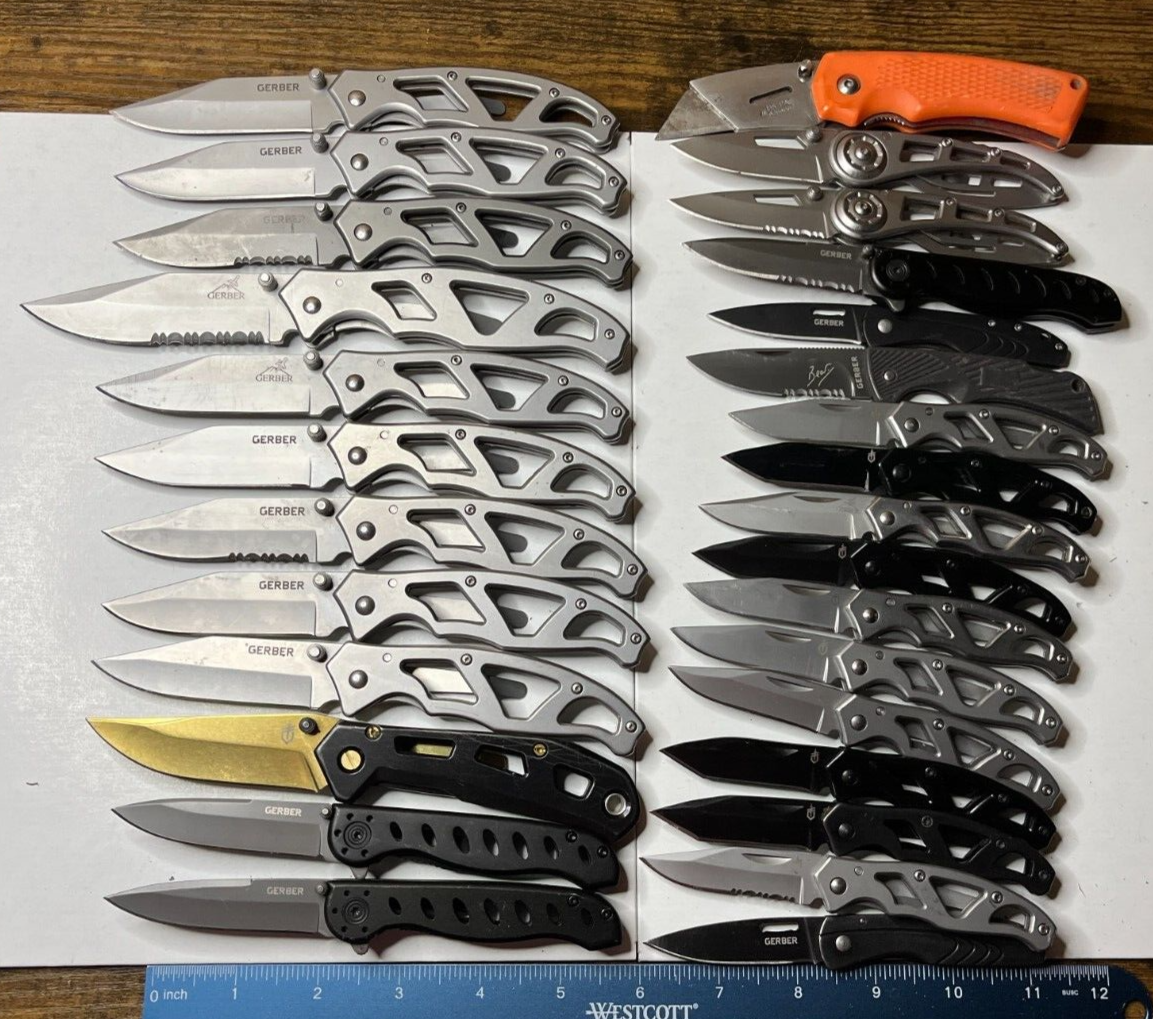 Lot of Gerber Pocket Knives eBay