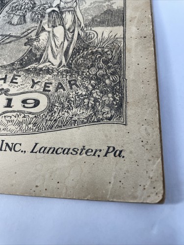Vintage 1919 John Baers Sons Agricultural Almanac Lancaster Penn Farmers Almanac - Bild 2 von 8