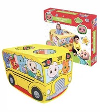 Musical School Bus Pop Up Play Tent,Polyester Material Allows Indoor and Outdoor