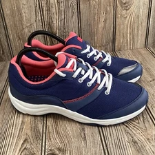 Vionic Womens Kona Blue Pink Lace Up Comfort Walking Shoes Sneakers Size 8.5 M
