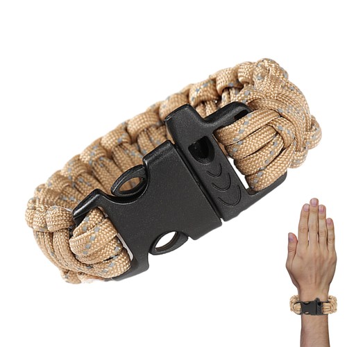Paracord Survival Bracelet Wristband Outdoor Emergency Camping Hiking Rescue - Picture 3 of 13
