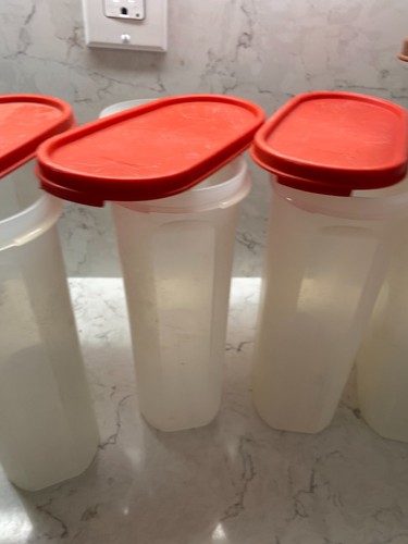 Tupperware Clear Square Kitchen Storage Containers with Lids #1615 Set of 5 - Picture 3 of 10