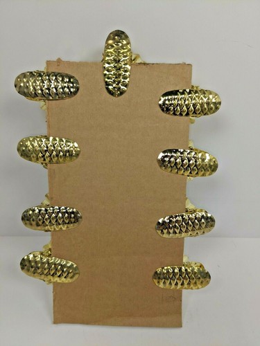 LOTE 9 Candelabro Vintage Victoriano Árbol de Navidad Clip Reflector DORADO - Imagen 4 de 4