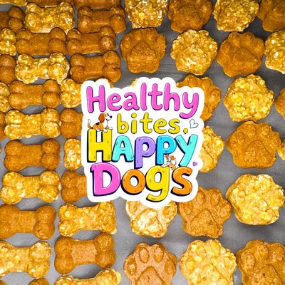 Healthy Homemade Dog Treats - Peanut Butter & Oat or Apple & Oat - 6/12/18oz