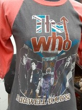 Vintage 1982 THE WHO Farewell Tour Concert Shirt 32-34