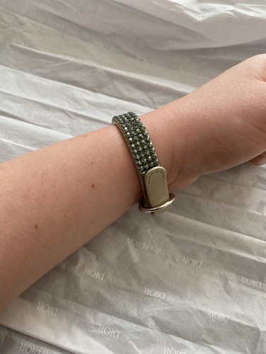 Swarovski Crystal Leather Bracelet Grey - Picture 7 of 7