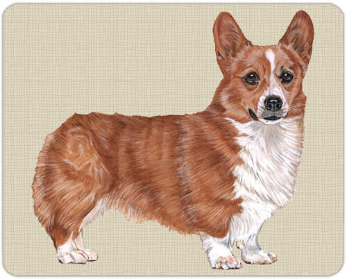 Corgi Welsh Pembroke Cutting Board Tempered Glass, Pet Placemat, 11.5 " x 15.5" - Picture 1 of 1