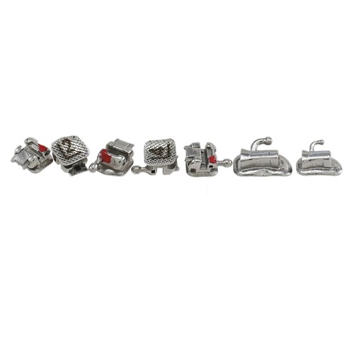 5 soportes de ortodoncia dental autoligables tubos bucales MBT metal Ormco - Imagen 7 de 14