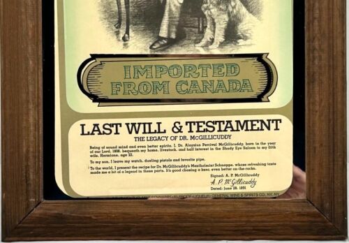 Vintage Dr. McCullcuddy's Menthomint Schnapps Liqueur Mirror - EXCELLENT! - Picture 4 of 7