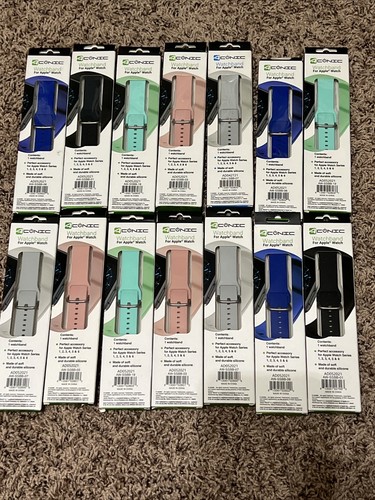 Aconic Watch and For Apple Watch Silicone Apple Series 1,2,3,4,5, & 6 Lot Of 14 - Picture 3 of 24