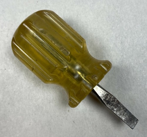Vintage HP TOOL Slotted Flat Tip Clear Stubby Screwdriver Tool - Picture 2 of 12