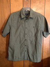 5.11 Tactical Shirt Mens Medium Green Black Plaid Button Up Short Sleeve Casual