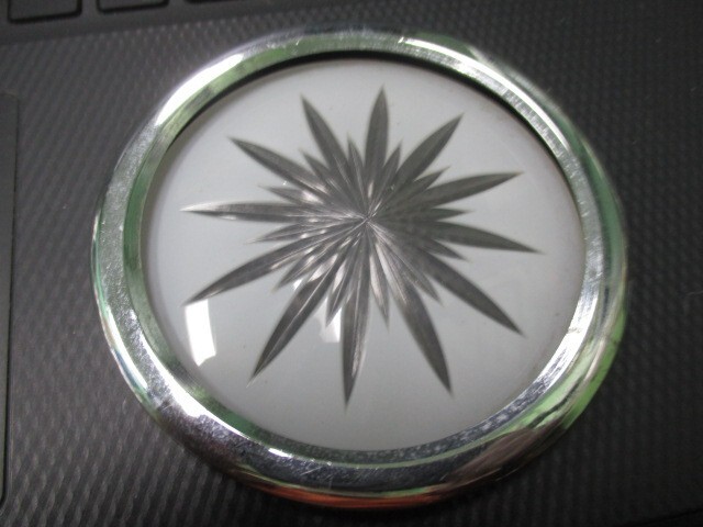 Rolls Royce Silver Cloud interior roof lamp glass star lens & chrome rim