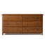 modern farmhouse double dresser wide chest of drawers bedroom solid wood walnut