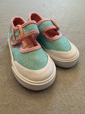 Vans Sneakers Toddler Girl's Size 5 New Mary Jane Pastel Glitter Sneakers
