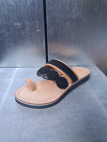 Neue BALI BALI Sandalen Gr 37 schwarz hellbraun Sandaletten Pantoletten #S902 - Bild 6 von 11