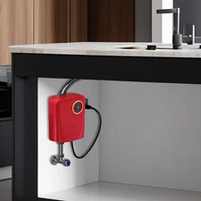 Electric Tankless Water Heater Portable Instant Hot Shower Kitchen Heater 3000W
