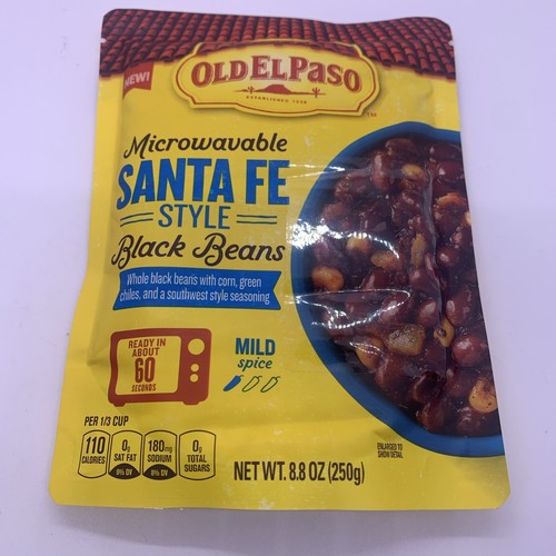 Old El Paso Microwaveable Santa Fe Style Black Beans 8.8 Oz B/b 06/ 2025