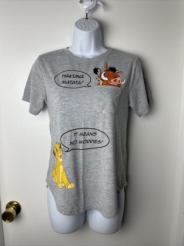Disney Der König der Löwen Shirt Damen Junioren Größe S/CH (3-5) grau kurzarmig - Bild 1 von 15