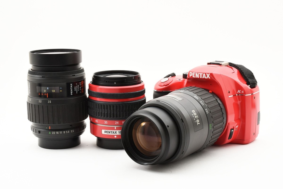 PENTAX Pentax K K-x 12.4 MP Digital SLR Camera Red 4602shots