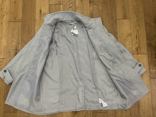 BNWT GAP LADIES LIGHT GREY LONG HOODED WOOL TOGGLE BUTTON DUFFLE COAT SIZE L - Picture 6 of 6