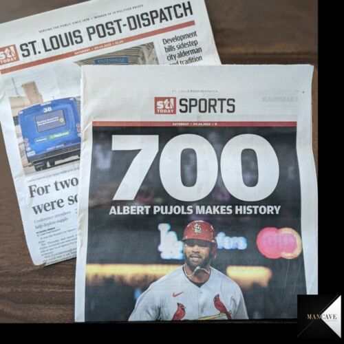 700th ALBERT PUJOLS HOME RUN St Louis Cardinals ENVOI POSTAL journal 9-24 - Photo 1 sur 2