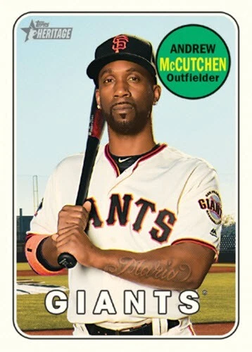 ANDREW MCCUTCHEN 2018 Topps Heritage Team Color Swap Variation 5X7 JUMBO #/49