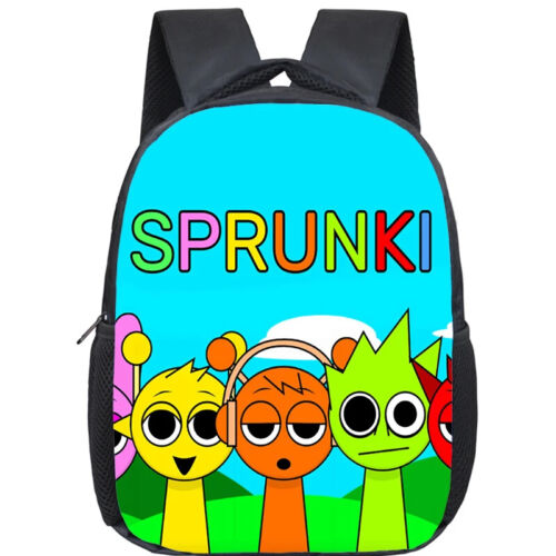 Cartoon Sprunki 12" Rucksack Schulranzen Junge & Mädchen Incredibox Schultasche klein - Bild 28 von 47