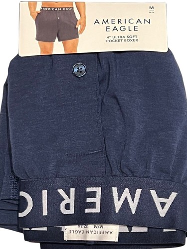 Neu mit Etikett American Eagle ultraweiche Boxer mit Tasche Gr. XS-S-M-L-XL blau #79 - Bild 5 von 6