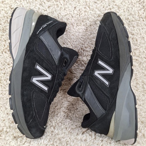 New Balance 990 v5 Dad Shoes Women's 9, Black Suede Retro Running Sneaker