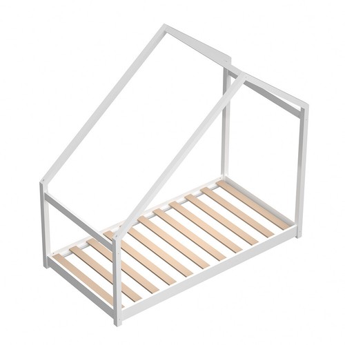 Kids House Bed Frame Single Bed Solid Wood Treehouse Toddler Floor Bed Frame - Picture 25 of 56