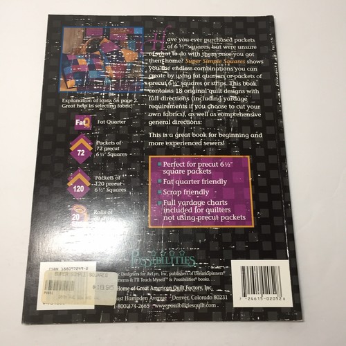 Super Simple Squares Quilt Book Linda Milligan & Nancy Smith Possibilities - Picture 9 of 9