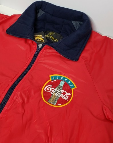 Vintage K-Products Always Coca-Cola DuPont Hollofill Bomberjacke Herren Large Neu aus altem Lagerbestand - Bild 3 von 14