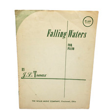 Sheet Music 1949 Falling Waters For Piano By J.L. Truax ACCEPTABLE Willis Music