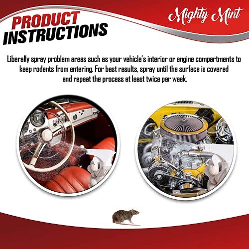 Gallon (128 oz) Rodent Repellent Spray for Vehicle Engines and Interiors - - Picture 2 of 4