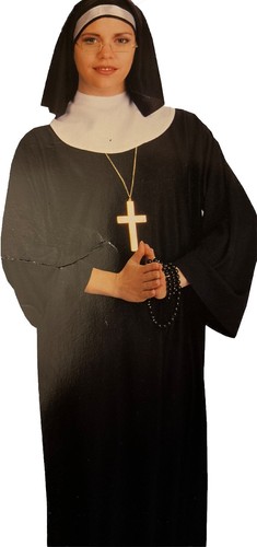 Rubie's Halloween Concepts Nun Costume Adult One Sz Dress Collar Habit Rosary - Picture 2 of 11