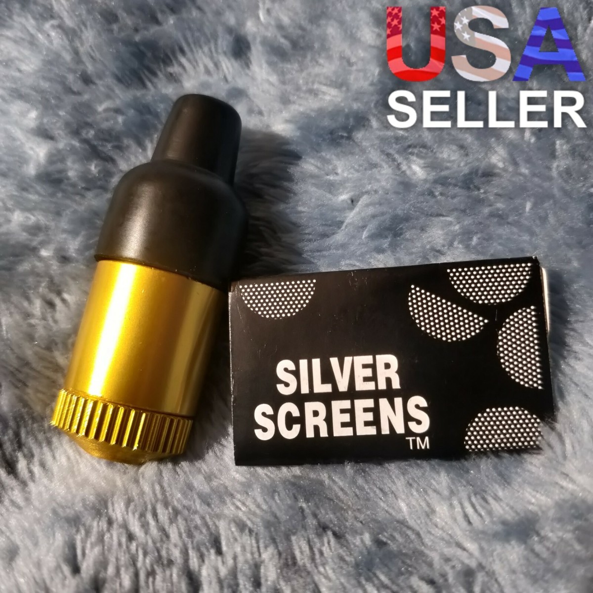 NEW Small Gold Bullet Smoking Pipe Tobacco Herb Portable