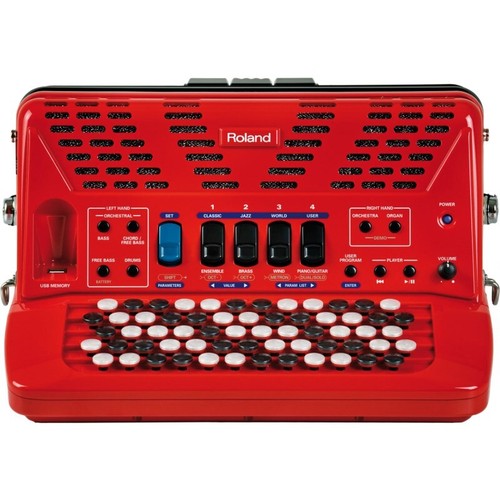Roland FR-1XB RD V-Accordion Button Keyboard Type Red Built-in Amp and Speaker - Picture 3 of 10