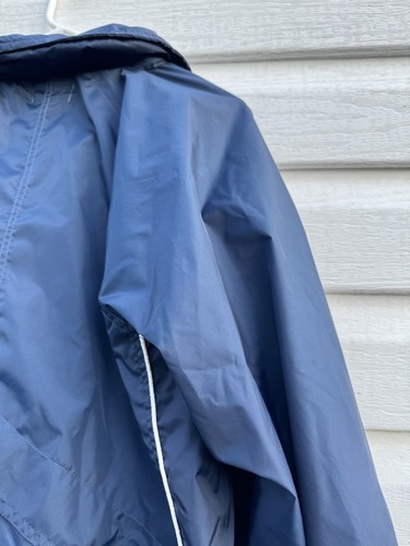 Vintage Nike Windbreaker Mens Extra Large Navy Blue Mesh Lined Rain Jacket - Bild 18 von 21