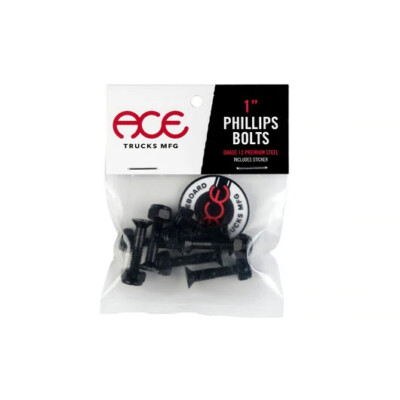 #ad #ad Ace Skateboard Hardware Phillips 1quot; Black $7.95